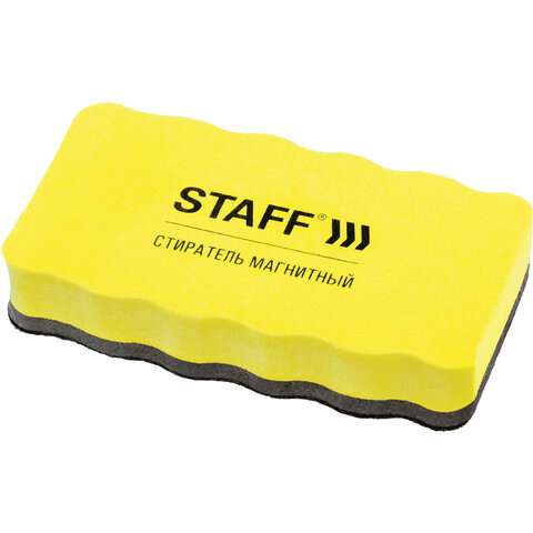 Стиратели магнитные для магнитно-маркерной доски, 57х107 мм, КОМПЛЕКТ 5 ШТ., STAFF Basic, желтые, 237511