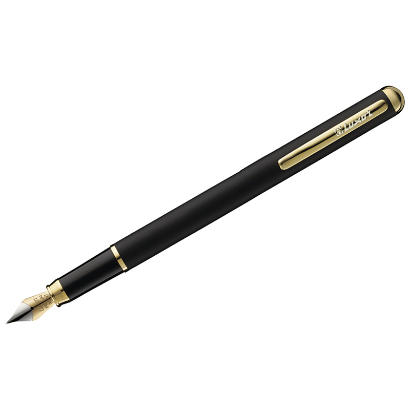 Ручка перьевая Luxor Marvel синяя, 0,8мм, корпус черный/золото