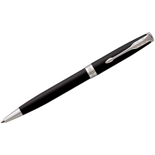 Ручка шариковая Parker Sonnet Matte Black СT черная, 1,0мм, поворот., подар. уп.