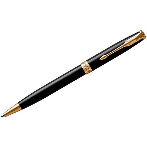 Ручка шариковая Parker Sonnet Black Lacquer GT черная, 1,0мм, поворот., подар. уп.