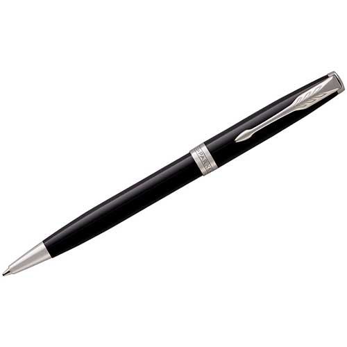 Ручка шариковая Parker Sonnet Black Lacquer CT черная, 1,0мм, поворот., подар. уп.