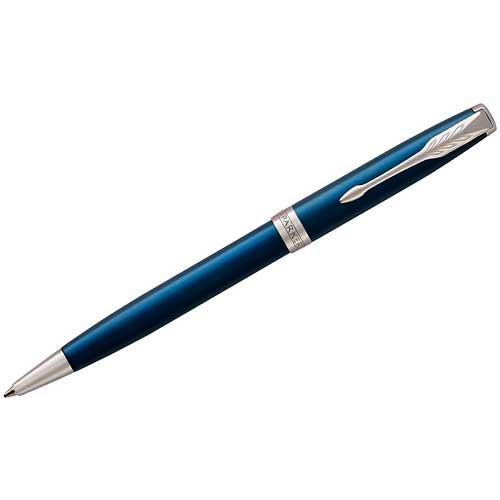 Ручка шариковая Parker Sonnet Subtle Blue CT черная, 1,0мм, поворот., подар. уп.