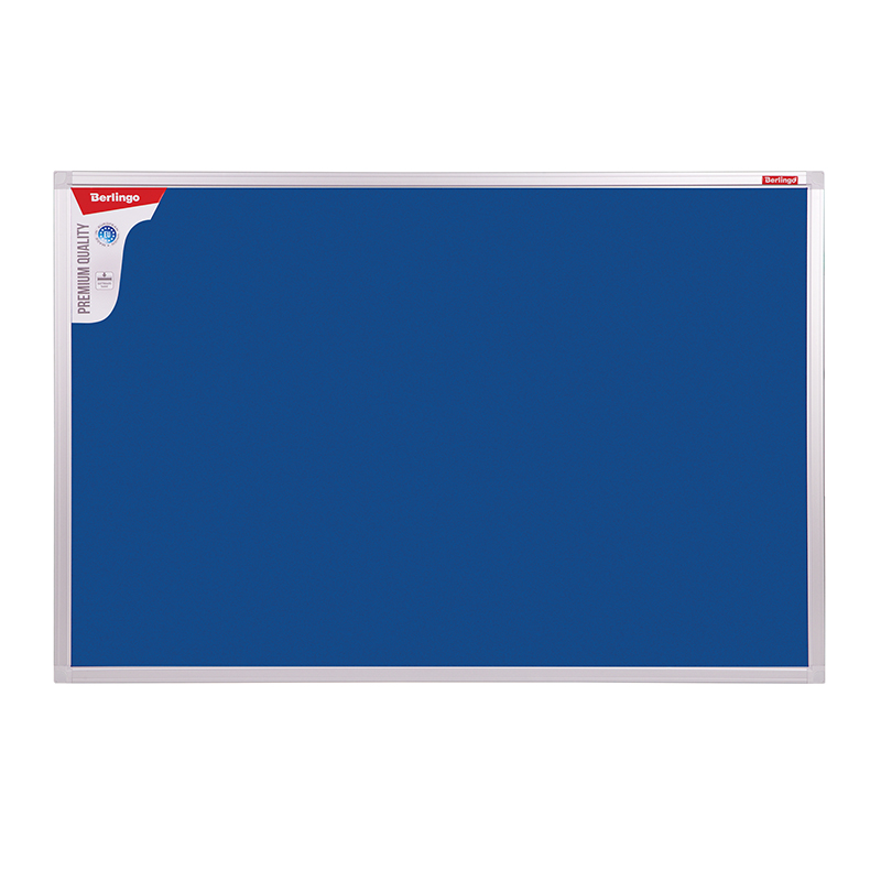 Доска фетровая Berlingo Premium, 60*90см, синяя, алюминиевая рамка