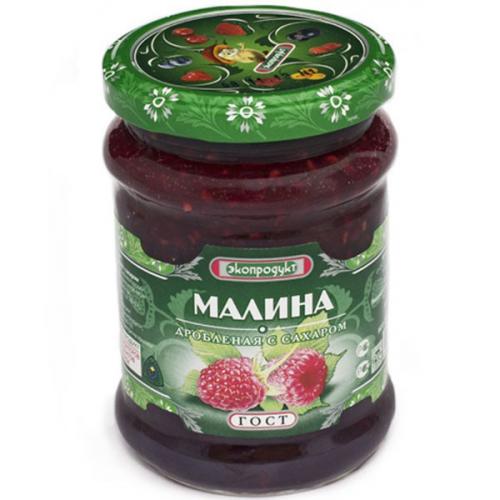 Малина Экопродукт, дробленная с сахаром, 320 г