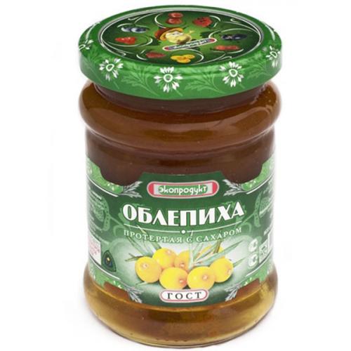 Облепиха Экопродукт, протертая с сахаром, 320 г