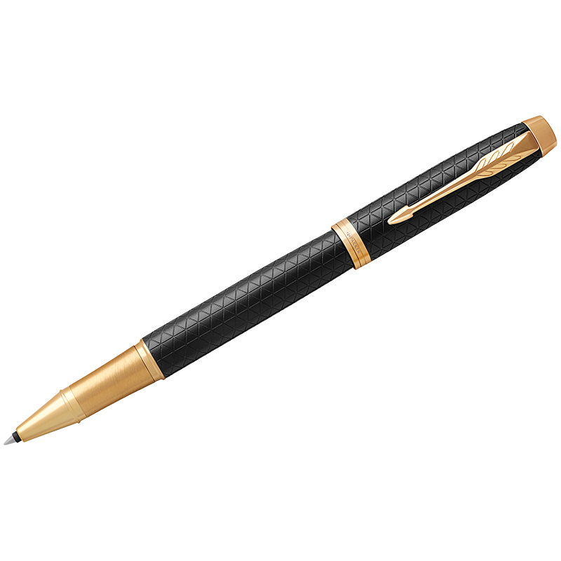 Ручка-роллер Parker IM Premium Black/Gold GT черная, 0,8мм, подарочная упаковка