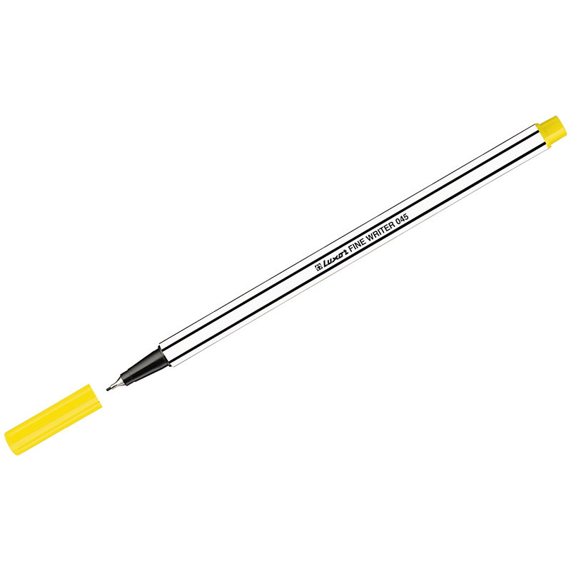 Ручка капиллярная Luxor Fine Writer 045 желтая, 0,8мм