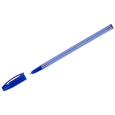 Ручка шариковая Luxor "Stripes" синяя, 0,55мм масляная