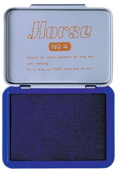 *Штемпельная подушка Horse №4 4,8х7 синяя