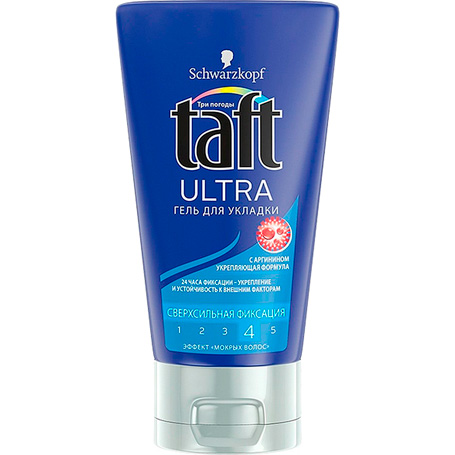 Гель для укладки Taft Ultra эффект мокрых волос, сверхсильная фиксация, 150 мл
