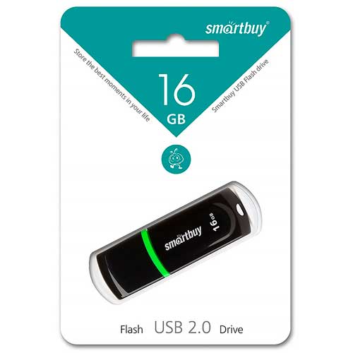Память Smart Buy Paean  16GB, USB 2.0 Flash Drive, черный