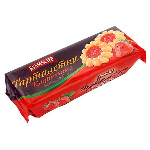 Печенье Кухмастер Клубничные тарталетки 240г