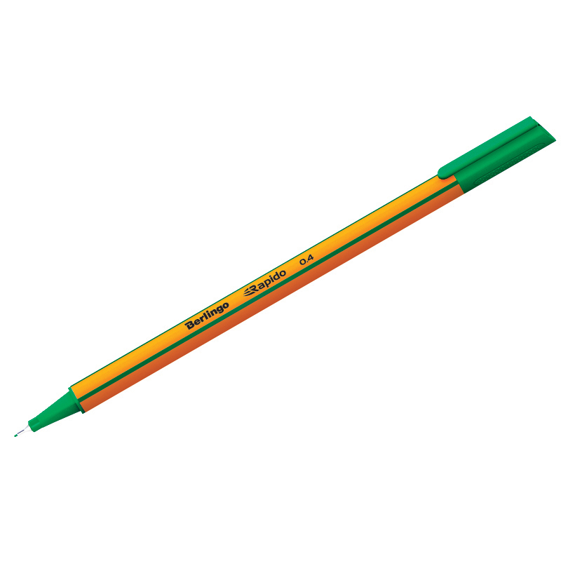 Ручка капиллярная Berlingo Rapido зеленая, 0,4мм, трехгранная