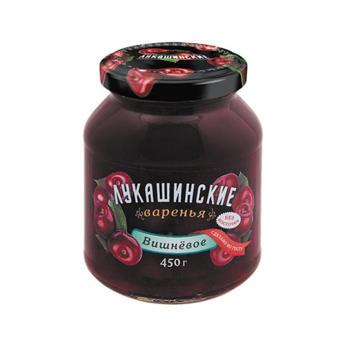 Варенье Лукашинские вишневое без косточки, 450 г