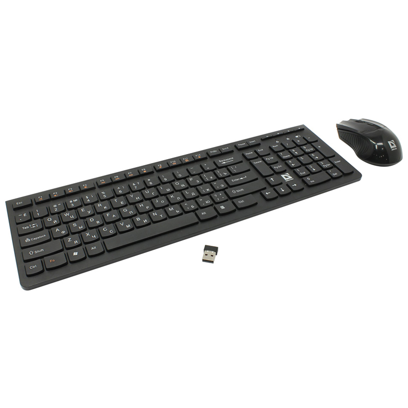 Комплект беспроводной клавиатура + мышь Defender Columbia C-775, черный