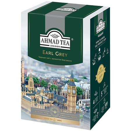 Чай Ahmad Tea Earl Grey  черный с бергамотом листовой 200г