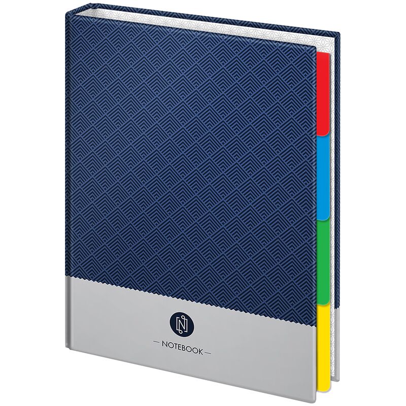 Тетрадь на кольцах А5, 240л., 7БЦ, ArtSpace Моноколор. Notebook, с 4 разд., глянцевая ламинация
