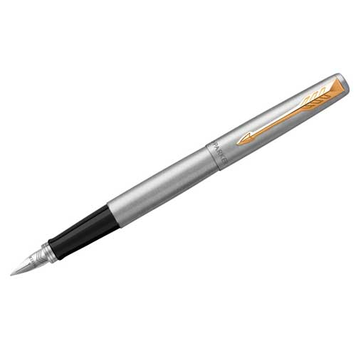 Ручка перьевая Parker Jotter Stainless Steel GT 1,0мм, подар. уп.