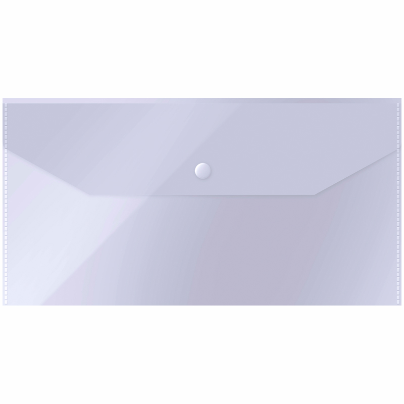 Папка-конверт на кнопке OfficeSpace С6 (135*250мм), 150мкм, прозрачная