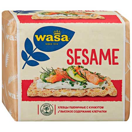 Хлебцы пшеничные Wasa Sesame с кунжутом, 200 г