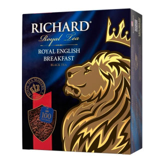 Чай Richard Royal English Breakfast, черный, 100 пакетиков по 2г
