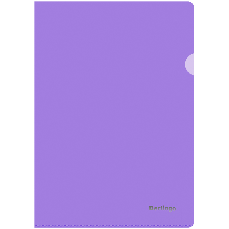 Папка-уголок Berlingo Starlight, А4, 180мкм, прозрачная фиолетовая, индив. ШК