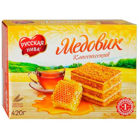 Торт Русская Нива Медовик классический, 420 г