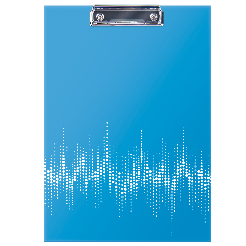 Планшет с зажимом Berlingo Neon А4, ламинированный, неоновый голубой