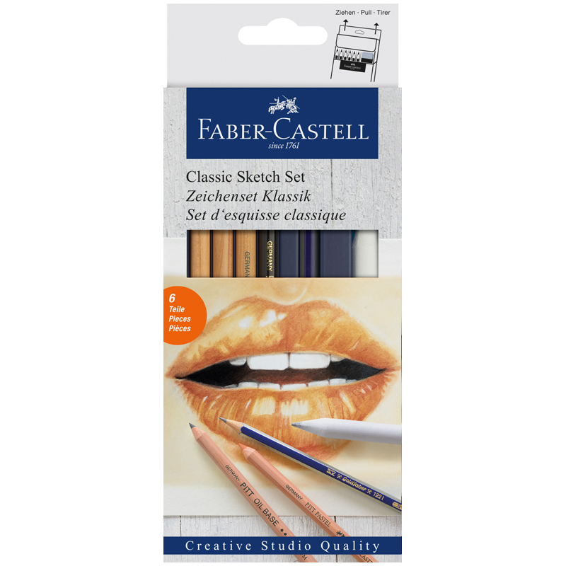 Набор художественных изделий Faber-Castell Classic Sketch, 6 предметов, картон. упак.
