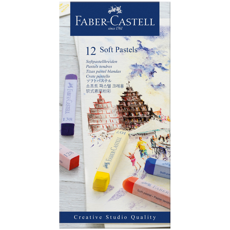Пастель Faber-Castell Soft pastels, 12 цв., картон. упак.