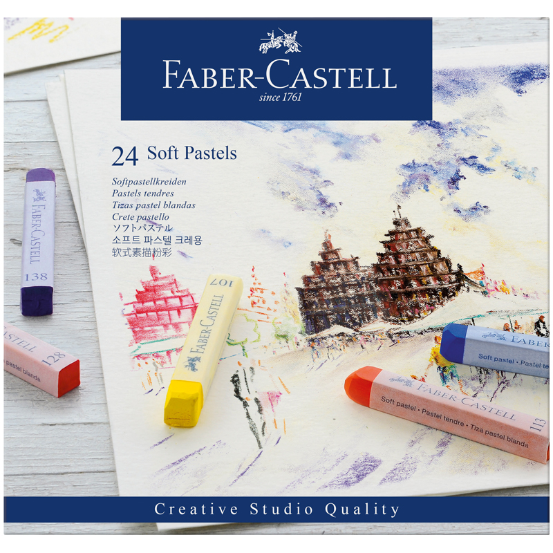 Пастель Faber-Castell Soft pastels, 24 цв., картон. упак.