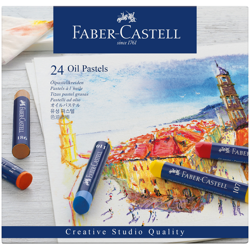 Пастель масляная Faber-Castell Oil Pastels, 24 цвета, картон. упак.