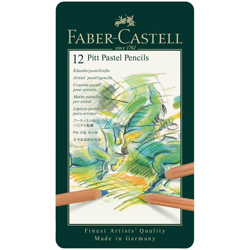 Пастельные карандаши Faber-Castell Pitt Pastel 12цв., метал. коробка