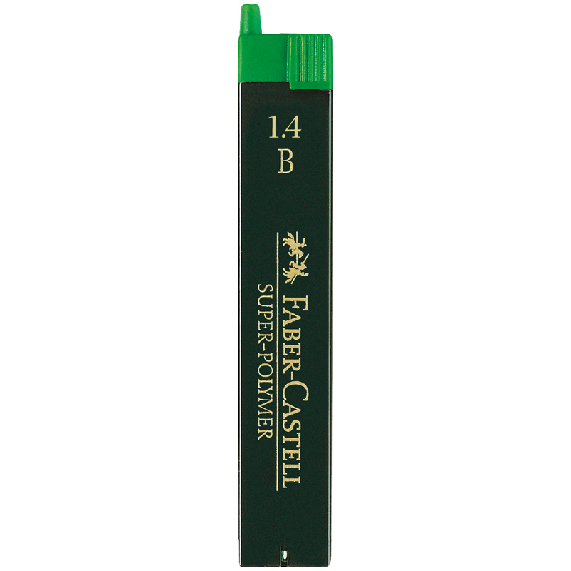 Грифели для механических карандашей Faber-Castell Super-Polymer, 6шт., 1,4мм, B