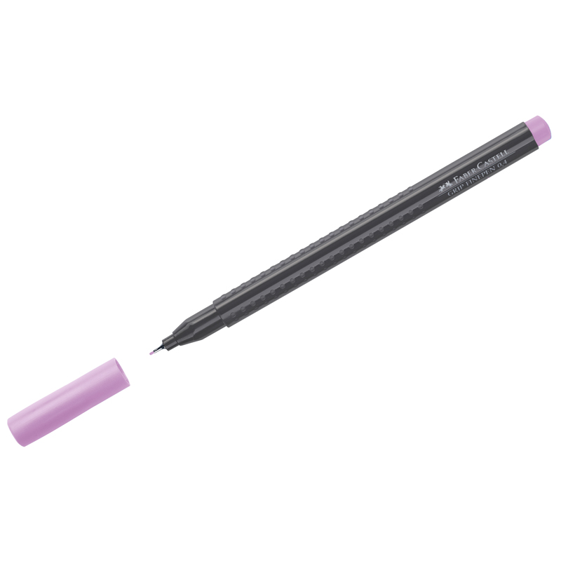 Ручка капиллярная Faber-Castell Grip Finepen светло-пурпурная, 0,4мм, трехгранная