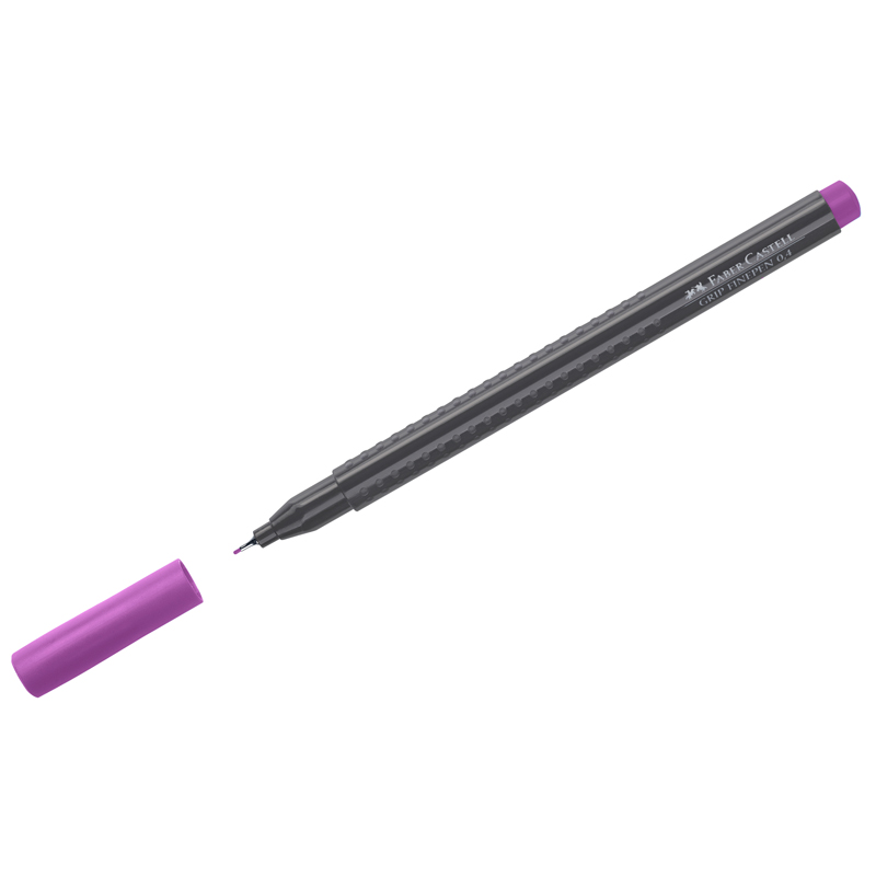 Ручка капиллярная Faber-Castell Grip Finepen фиолетовая, 0,4мм, трехгранная