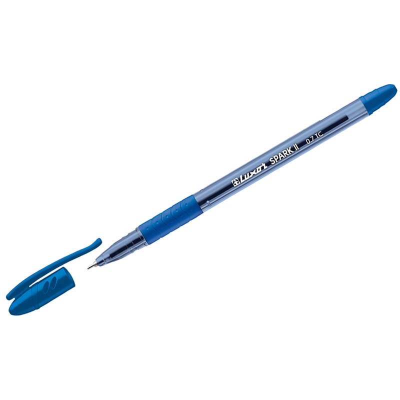Ручка шариковая Luxor Spark II синяя, 0,7мм, грип