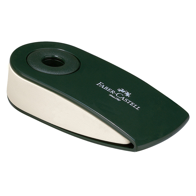 Ластик Faber-Castell Sleeve, прямоугольный, 73*34*15мм, зеленый пластиковый футляр