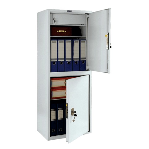 Шкаф металлический для документов AIKO SL-125/2Т светло-серый, 1252х460х340 мм, 31 кг