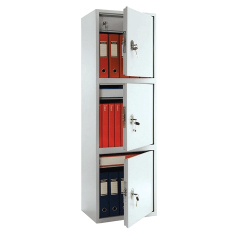 Шкаф металлический для документов AIKO SL-150/3Т светло-серый, 1490х460х340 мм, 37 кг