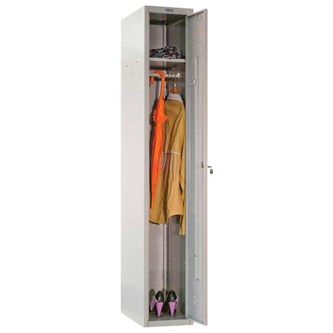 Шкаф металлический для одежды ПРАКТИК LS-01, односекционный, 1830х302х500 мм, 17 кг, разборный