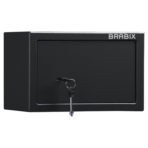 Сейф мебельный BRABIX SF-200KL, 200х310х200 мм, ключевой замок, черный, 291144, S103BR211114