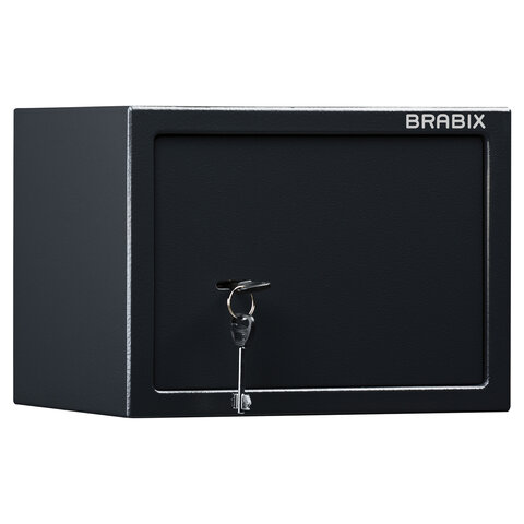 Сейф мебельный BRABIX SF-230KL, 230х310х250 мм, ключевой замок, черный, 291146, S103BR211514