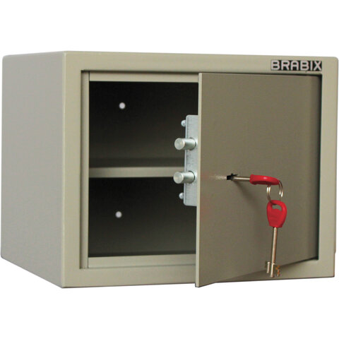 Сейф мебельный BRABIX D-24m, 240х310х260 мм, 7 кг, ключевой замок, крепление к стене, 291162