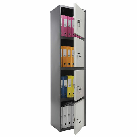 Шкаф металлический для документов AIKO SL-185/4 ГРАФИТ, 1800х460х340 мм, 37 кг, S10799182502