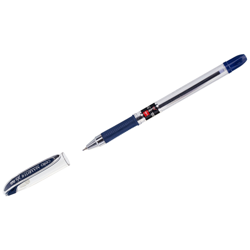 Ручка шариковая Cello Maxriter XS синяя, 0,7мм, грип, штрих-код
