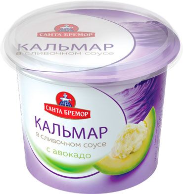 Паста с кальмаром Санта Бремор Кальмар рубленый в сливочном соусе с авокадо, 150 г