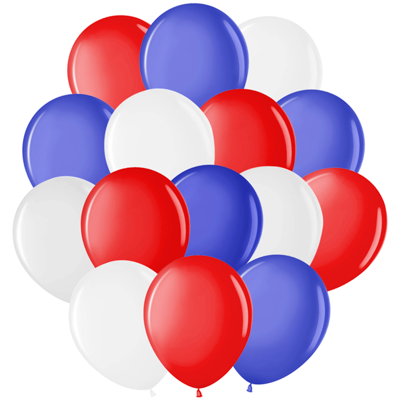 Воздушные шары,  50шт., М12/30см, MESHU Триколор, пастель, 3 цвета ассорти