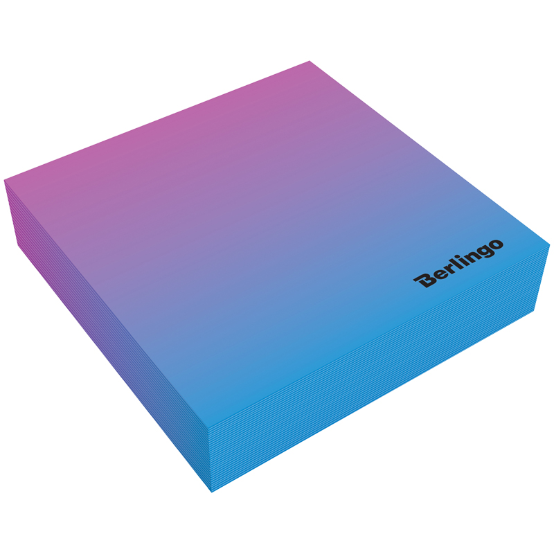 Блок для записи декоративный на склейке Berlingo Radiance 8,5*8,5*2, голубой/розовый, 200л.