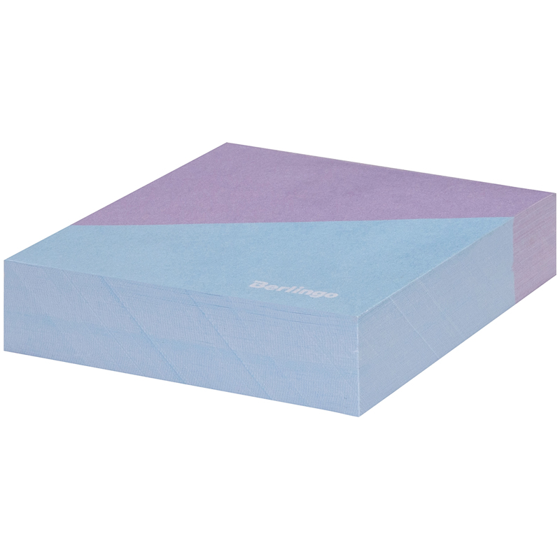 Блок для записи декоративный на склейке Berlingo Haze 8,5*8,5*2, сиреневый/голубой, 200л.